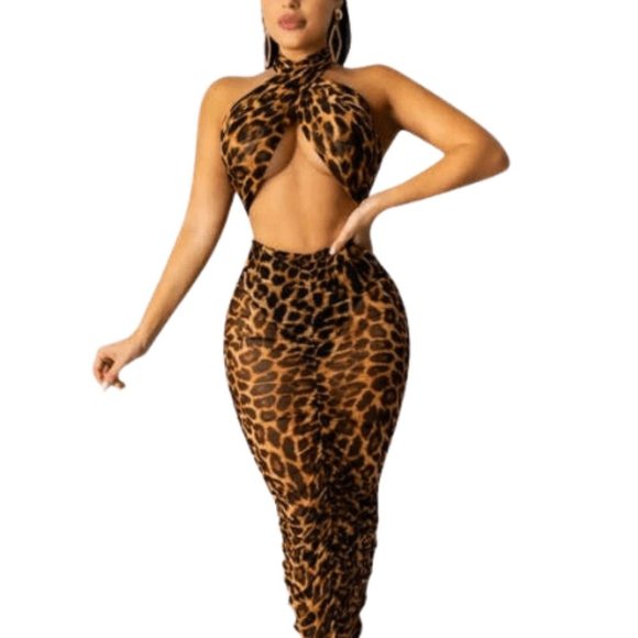 Dresses & Skirts - Good Vibes Leopard Print Skirt Set